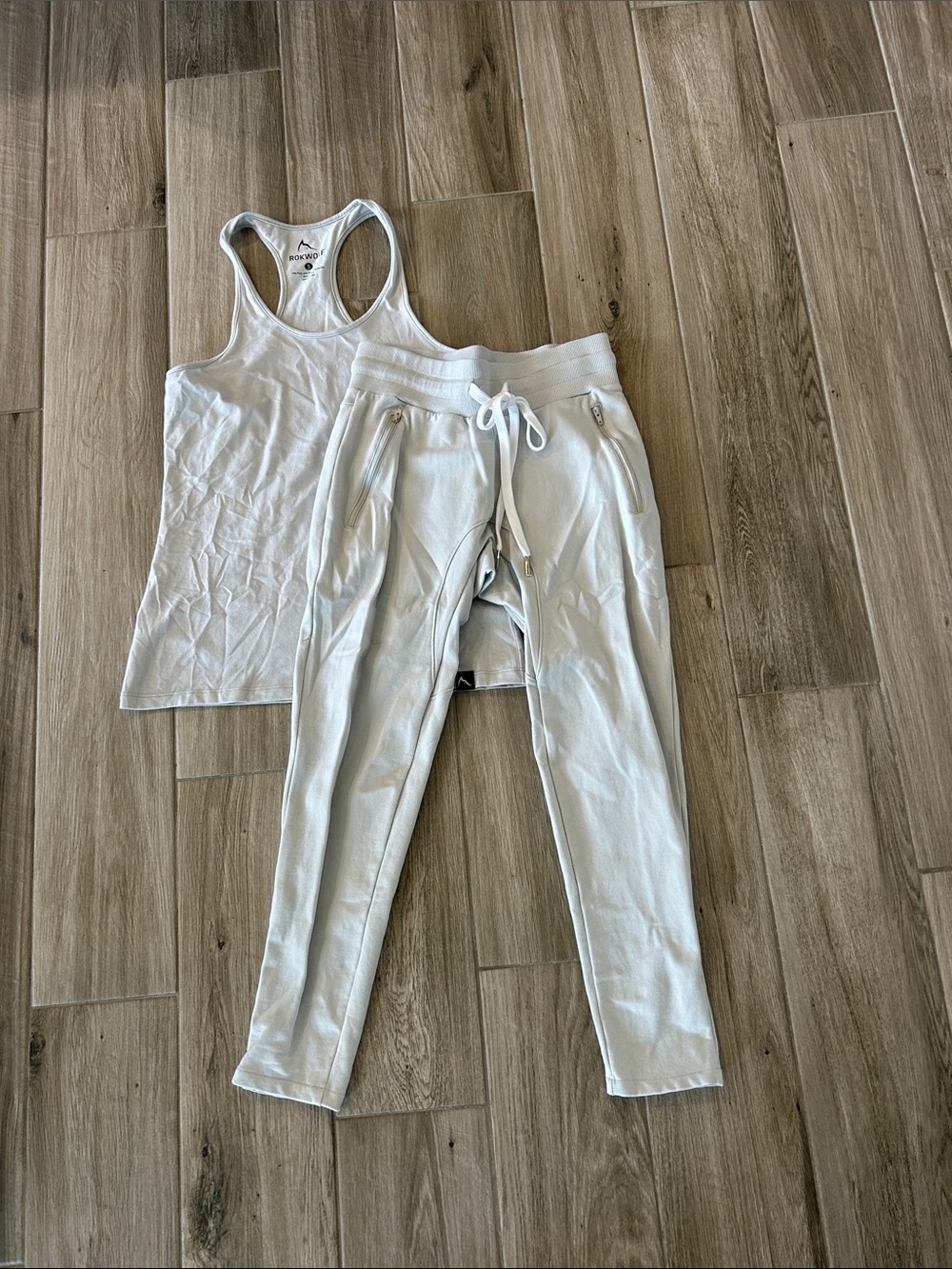 Rokwolf  light gray  Women's Tank Top and Jogger Loungewear Set